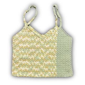 Handknit Green Womens Tank Top